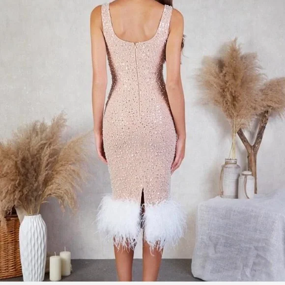 Nadine Merabi Lulu White Dress - Medium BNWT - Picture 5 of 9